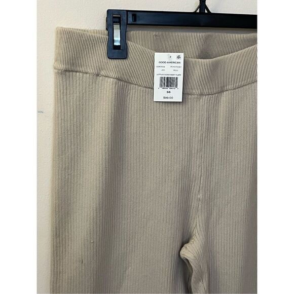 Good American Lettuce Edge Baby Flare Knit Pants 5/6 NEW - Picture 2 of 5